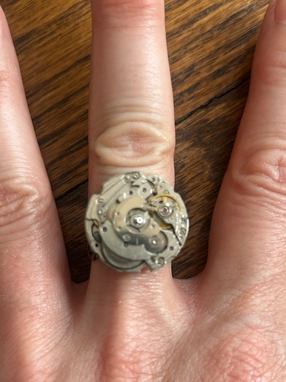 Eclectic Inside of Watch Ring - adjustable size
